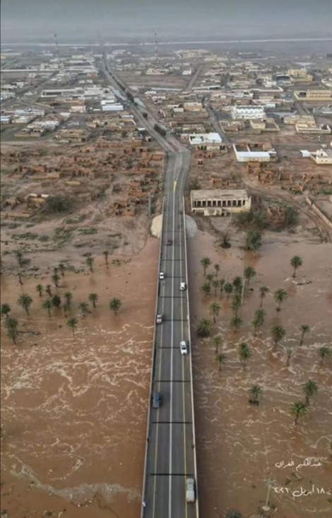 Aerial view of Al-Baaith old village ruins